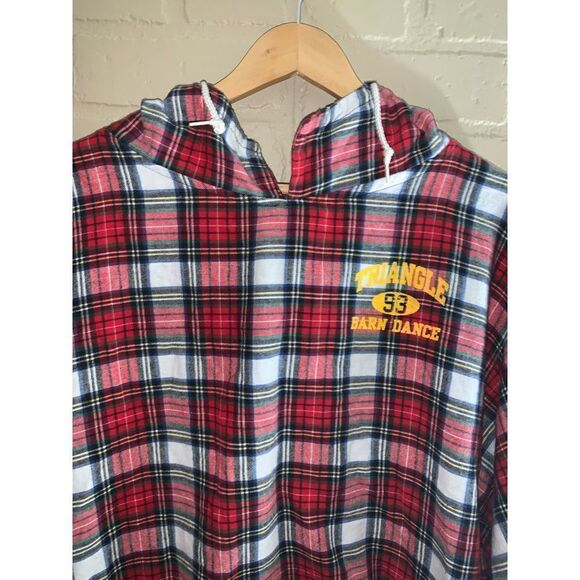 Vintage 90’s Oversized Hooded Flannel Large - Picture 3 of 10